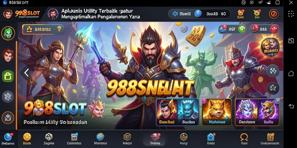 Tampilan antarmuka aplikasi 988SLOT yang intuitif dan modern.