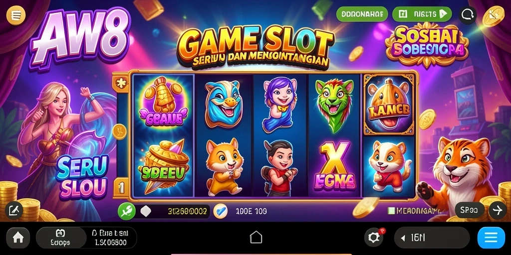 Screenshot gameplay AW8 menampilkan pengalaman bermain Slot yang mendebarkan.