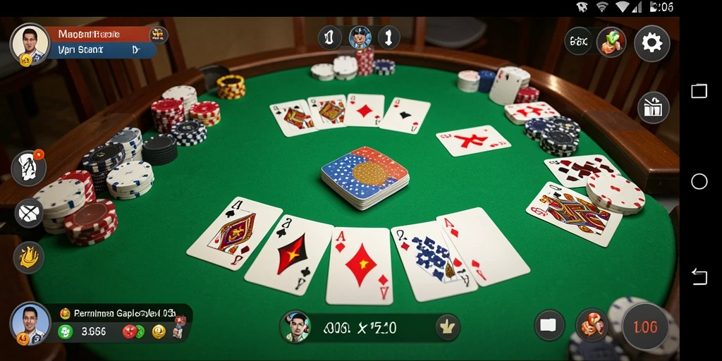 Tampilan gameplay D06 yang seru dan mengasyikkan saat bermain Gaple.