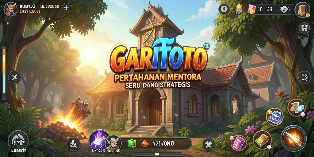 Screenshot menunjukkan pertarungan seru dalam permainan Tower Defense GARITOTO.