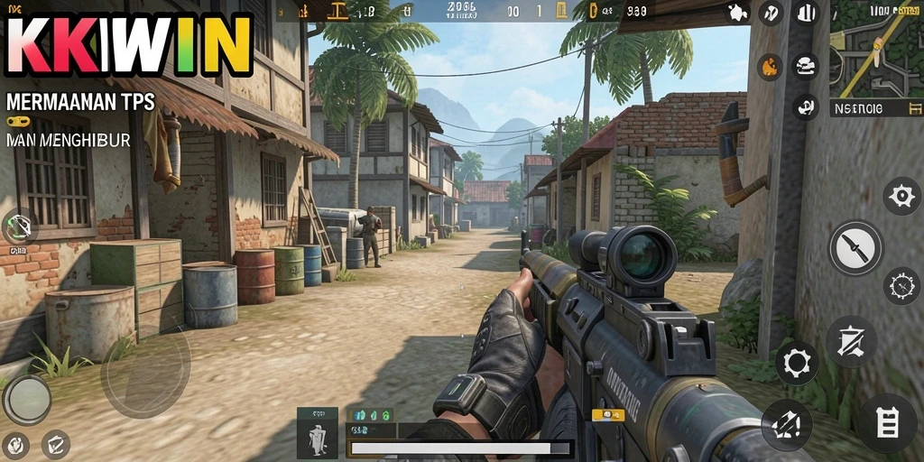 Tampilan gameplay KKWIN yang intens dan mendebarkan.