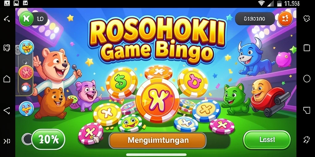 Tampilan gameplay seru dalam permainan Bingo ROSOHOKI.