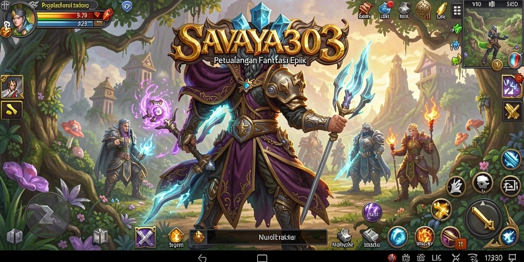 Tampak gameplay RPG yang dinamis dan mendebarkan dari SAVAYA303.