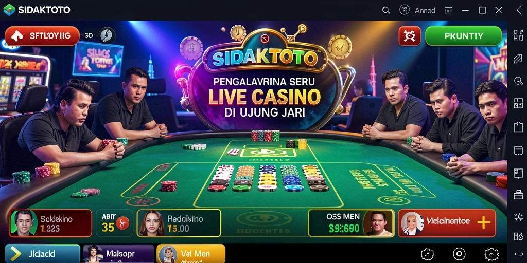 Gameplay Live Casino SIDAKTOTO yang mendebarkan dan interaktif.