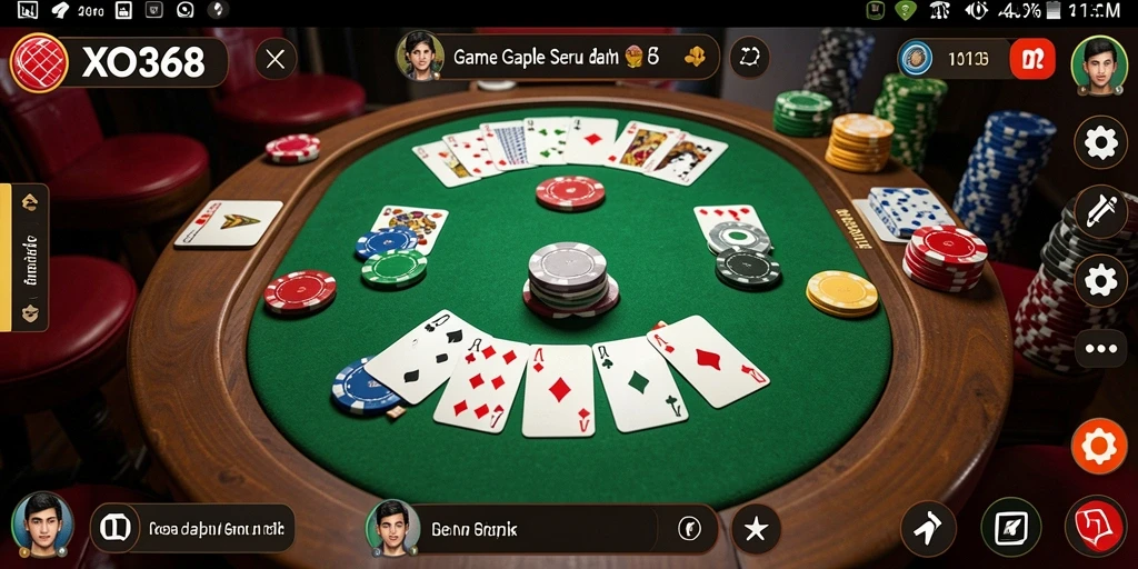 Tampilan gameplay seru dari XO368 saat bermain Gaple.